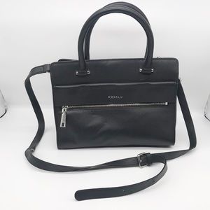Modalu black leather crossbody bag